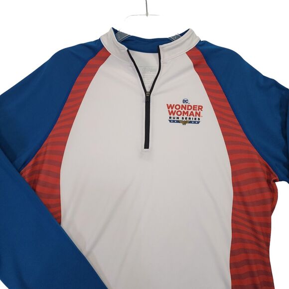 Running Man DC Wonder Woman Run Series Pullover 1/4 Zip Jacket Adult Large NWOT - Picture 4 of 6